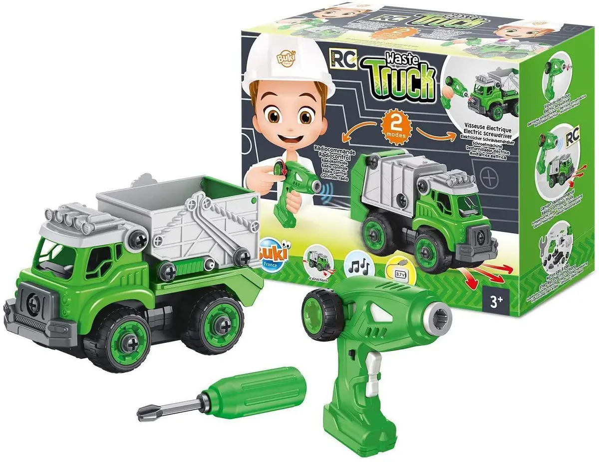 Buki France 9021 Remote-Controlled Garbage Truck To Build 1