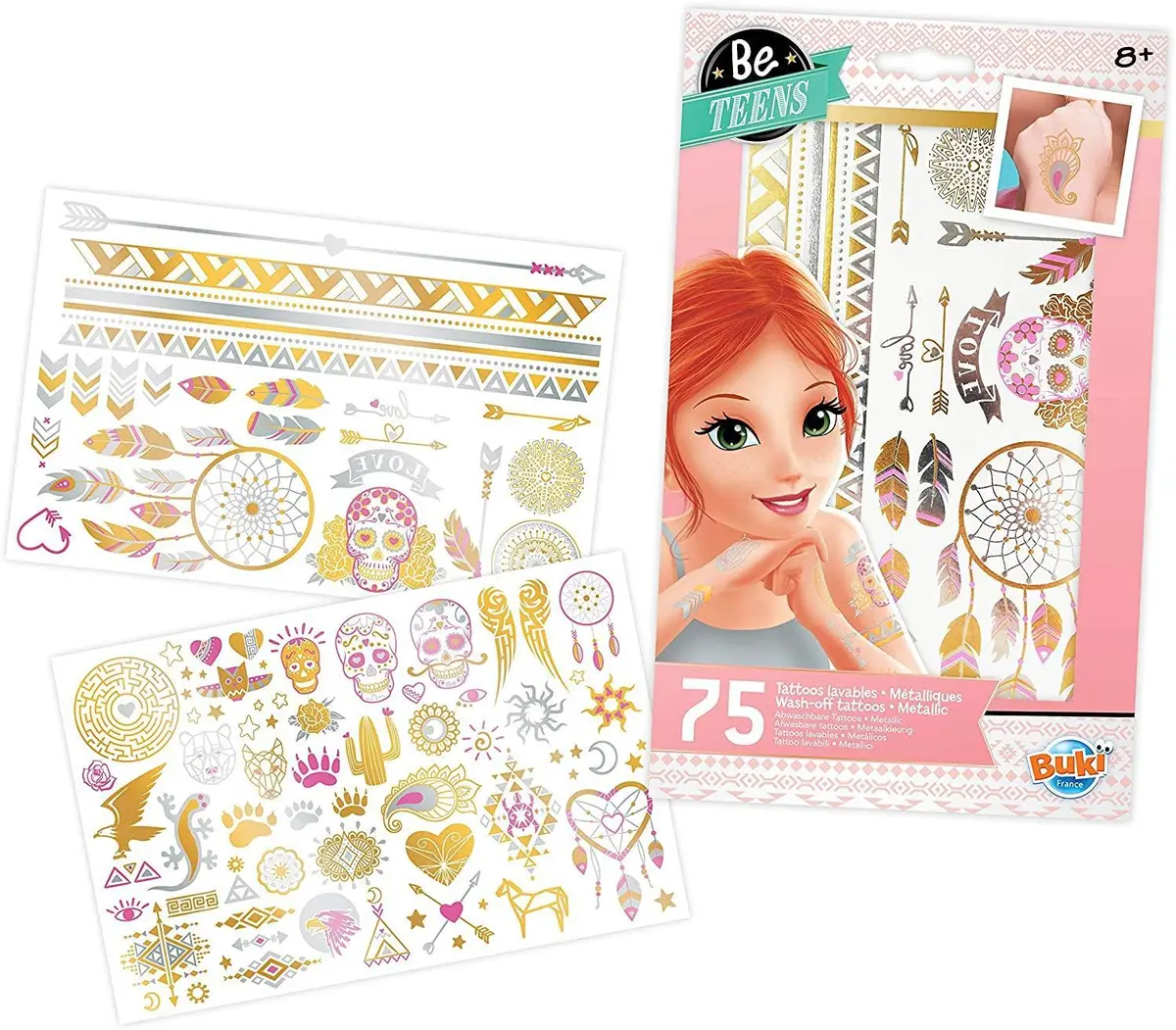 Buki Washable Tattoos - Metallic 1