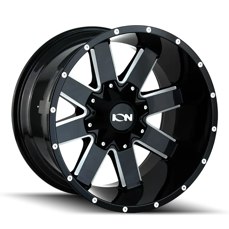 Ion Type 141 Gloss Black Milled Wheel — 20X9, 8X165.1, Zero Offset, 130.8Mm Hub Bore 1