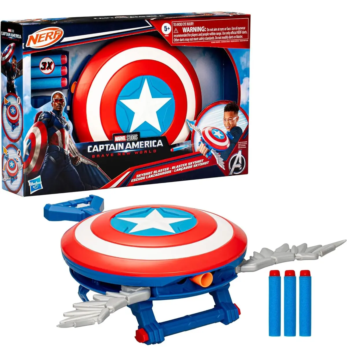 Captain America Brave New World Nerf Skyshot Blaster 1