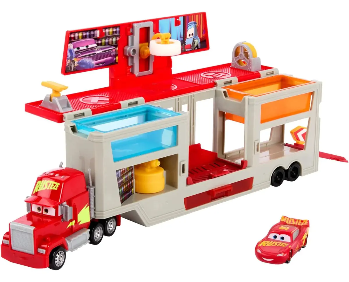 Cars Mack Official Mobile Paintshop Colour Changing Truck Playset 1