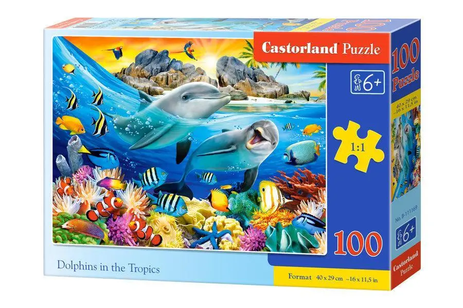 Castorland 100 Piece Jigsaw Puzzle - Dolphins In The Tropics 1