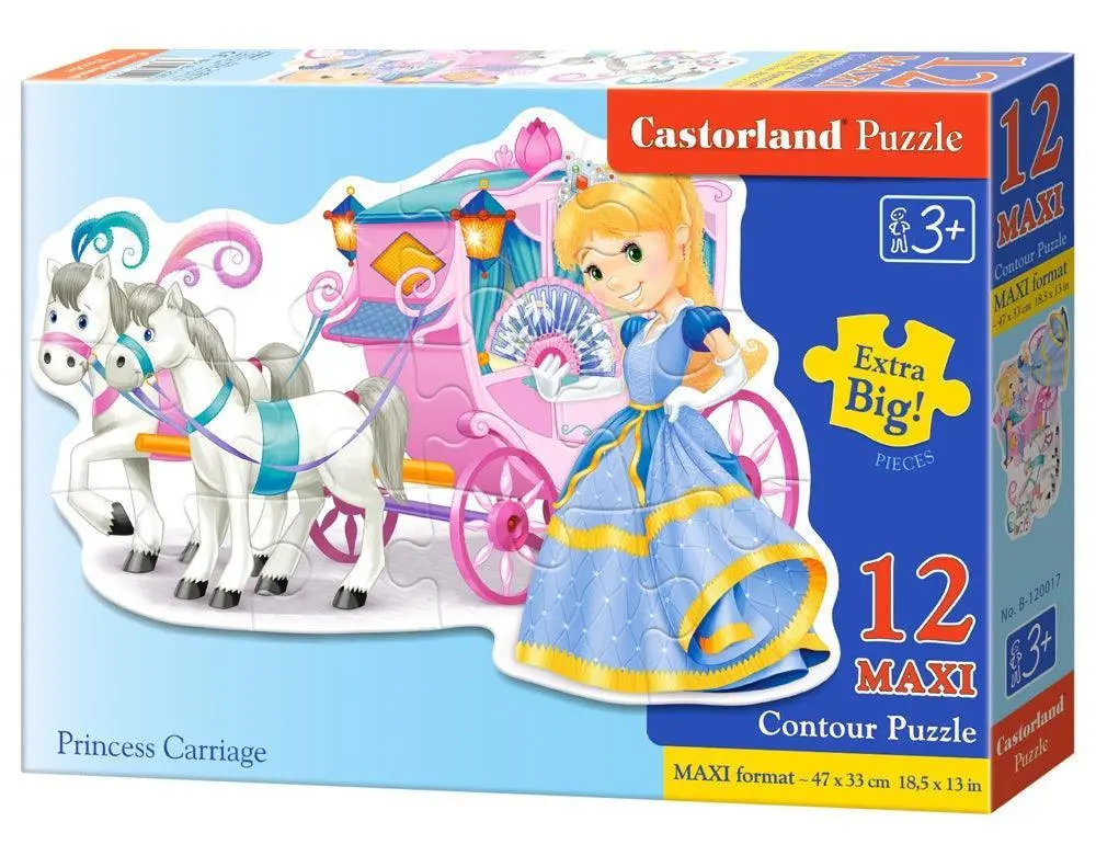 Castorland 12 Big Pieces Jigsaw Puzzle - Princess Carriage 1