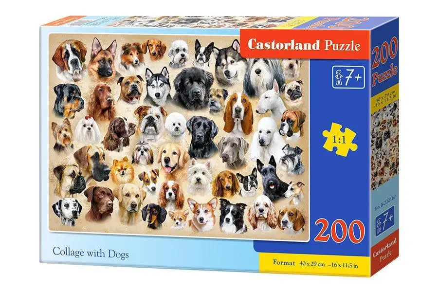 Castorland 200 Piece Jigsaw Puzzle - Collage With Dogs 1