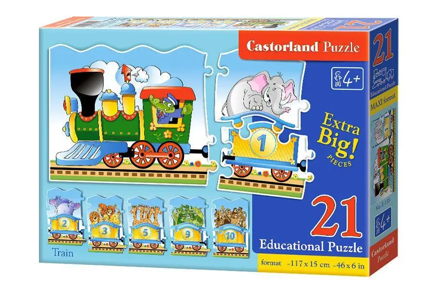 Castorland 21 Big Pieces Educational Jigsaw Puzzle - Train 1