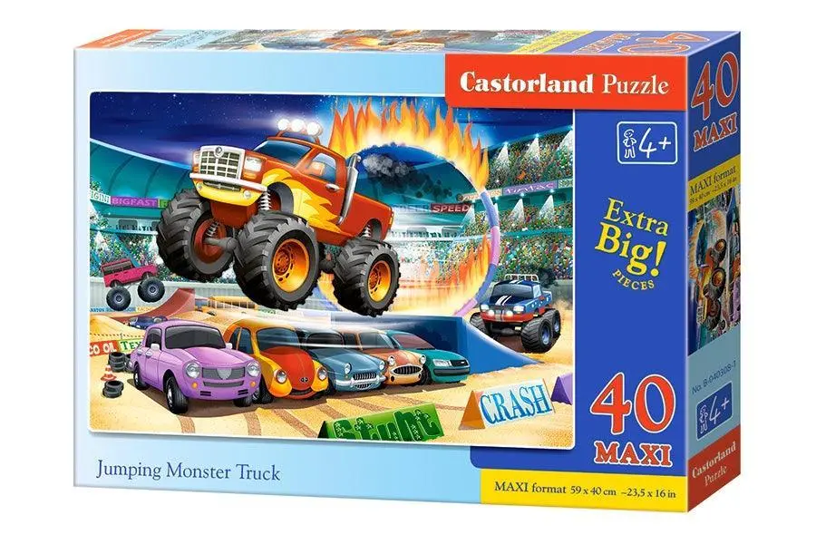 Castorland 40 Piece Jigsaw Puzzle - Jumping Monster Truck 1