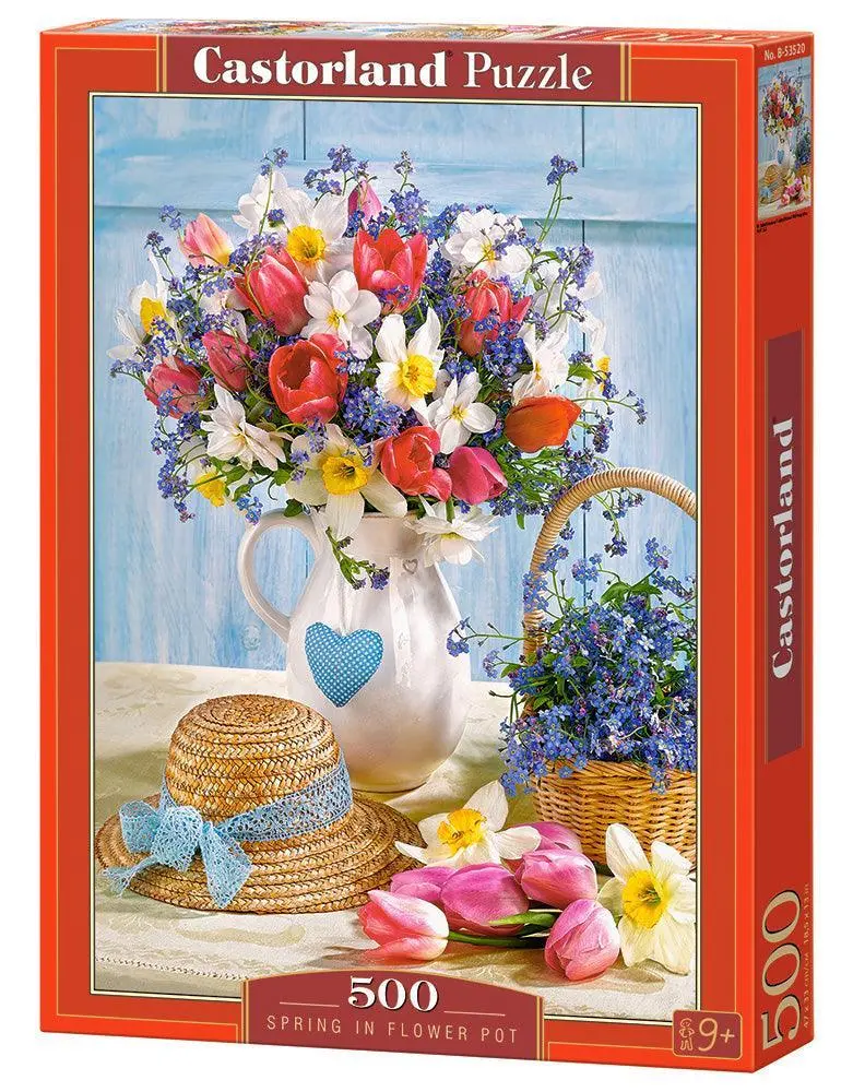 Castorland 500 Piece Jigsaw Puzzle - Spring In Flower Pot 1