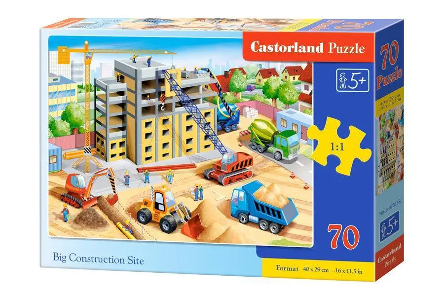 Castorland 70 Piece Jigsaw Puzzle - Big Construction Site 1