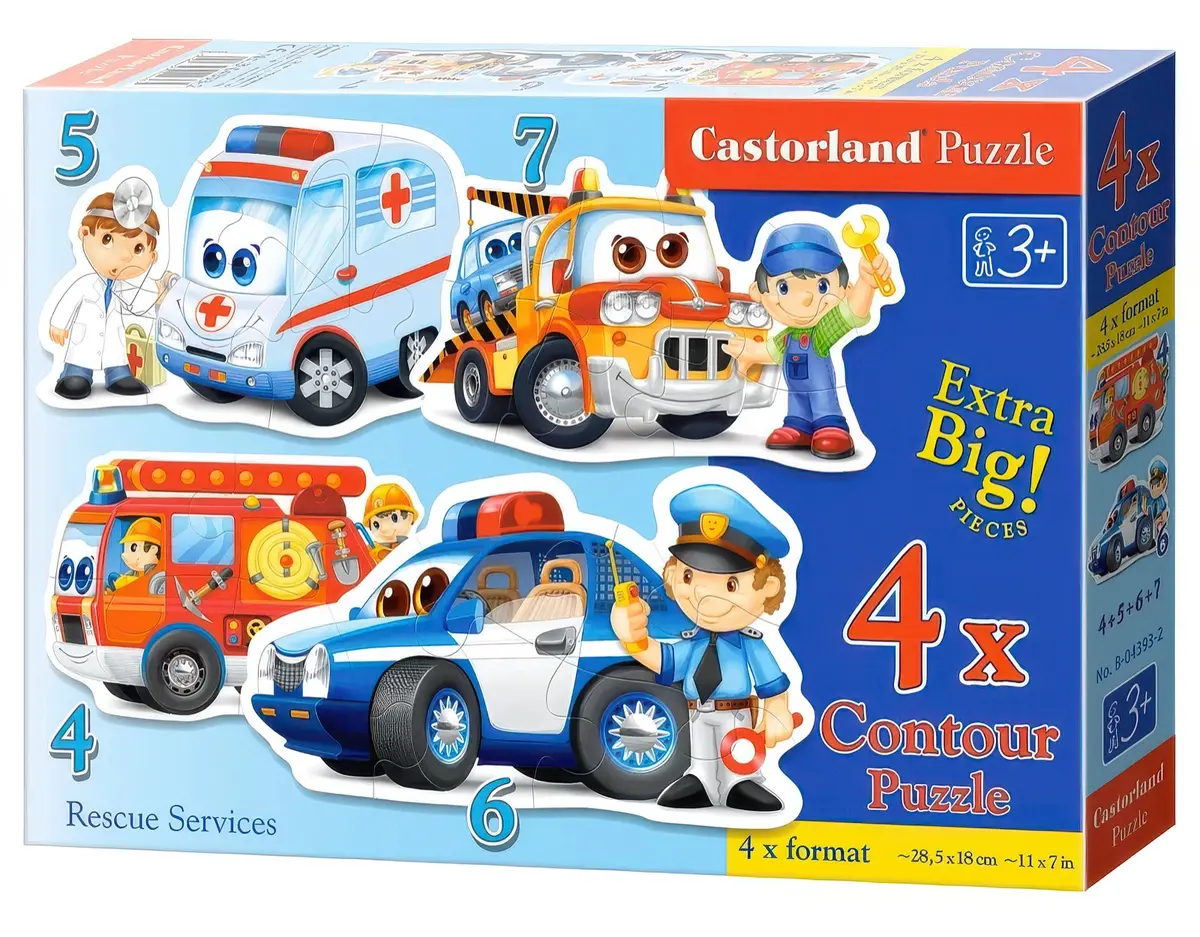 Castorland Puzzle 4-In-1 Rescue Services 1