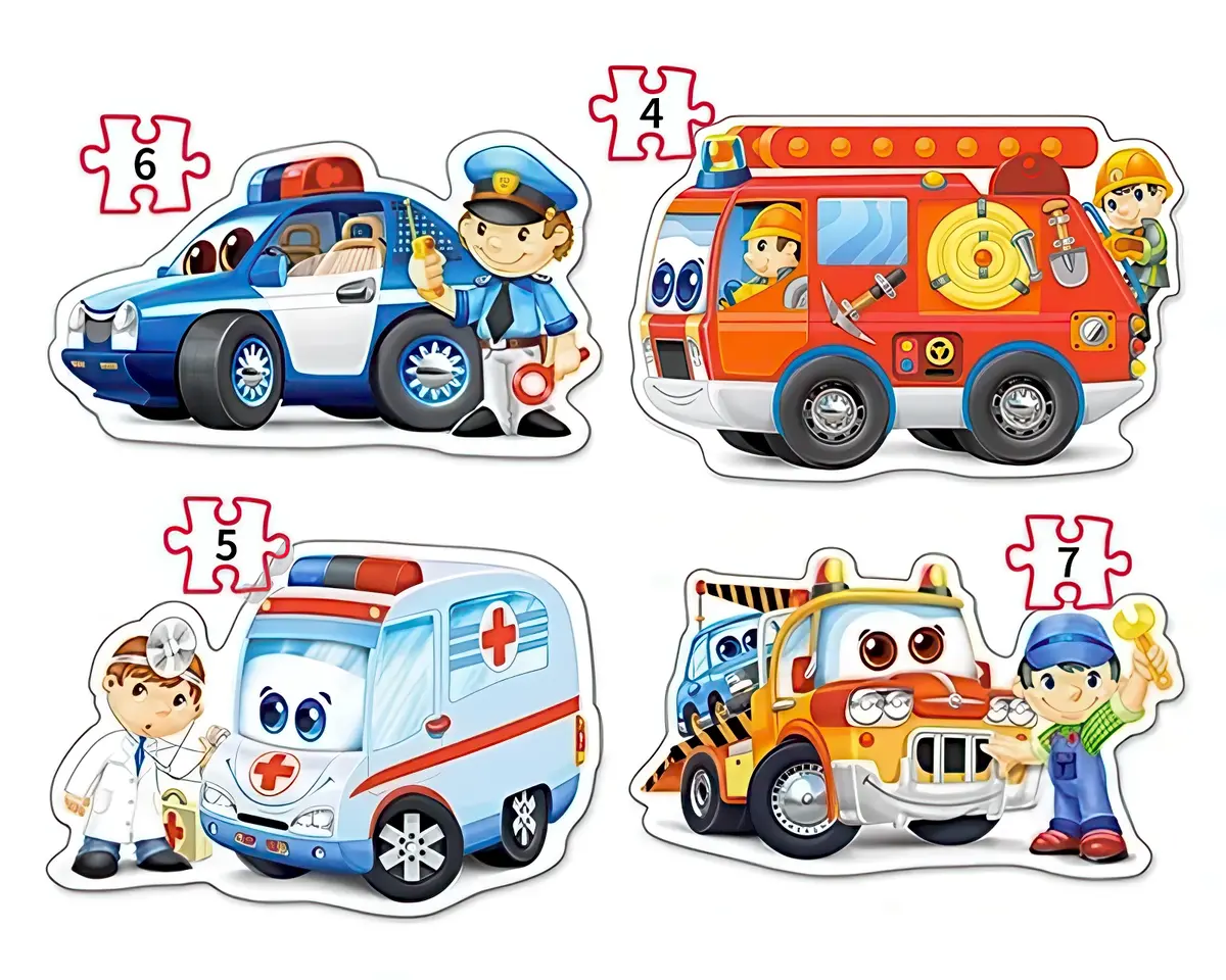 Castorland Puzzle 4-In-1 Rescue Services 2