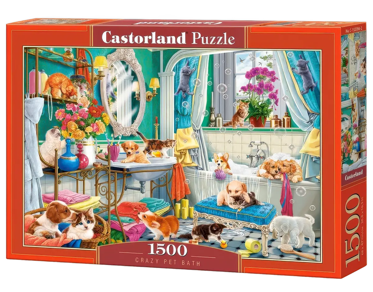 Castorland Puzzle Crazy Pet Bath (1500 Pcs) 1