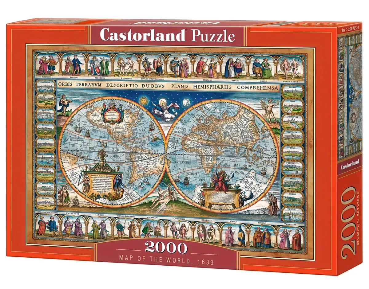 Castorland Puzzle Map Of The World 1639 (2000 Pcs) 1