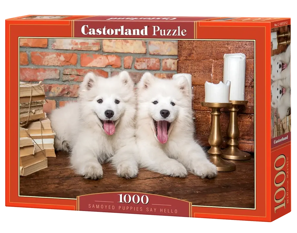 Castorland Puzzle Samoyed Puppies Say Hello (1000 Pcs) 1