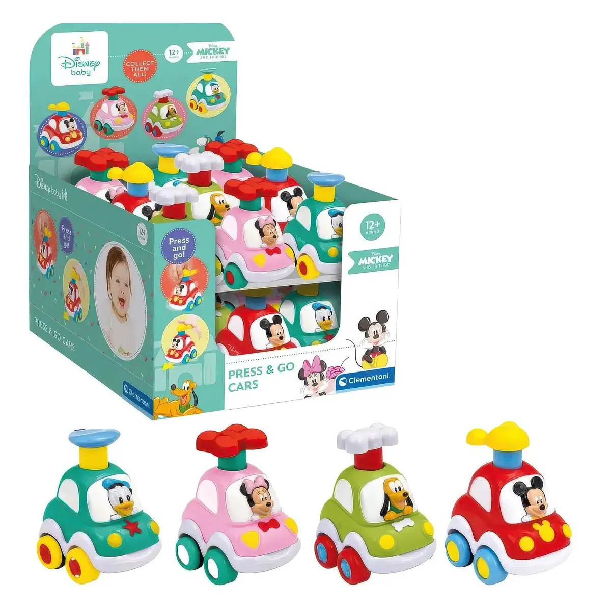 Clementoni Baby Disney Press And Go Cars - Assorted 1