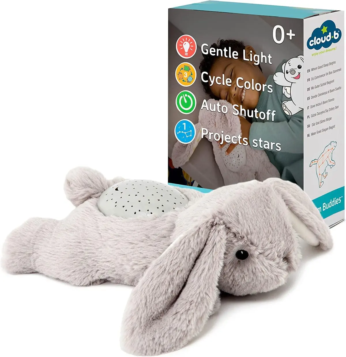 Cloud B Calming Mini Nightlight Star Projector Benny The Bunny 1