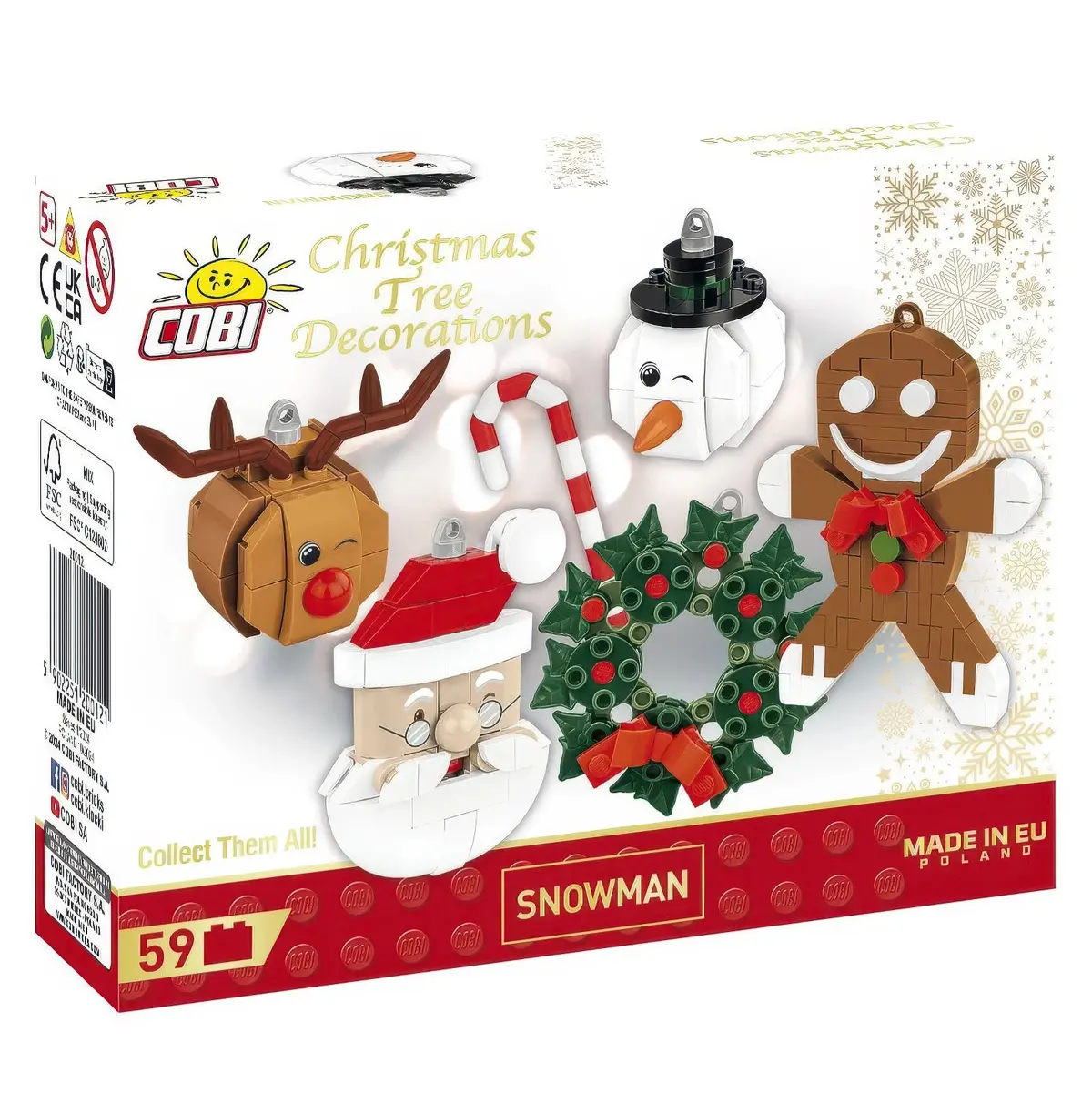 Cobi Christmas Tree Decorations - Snowman 1