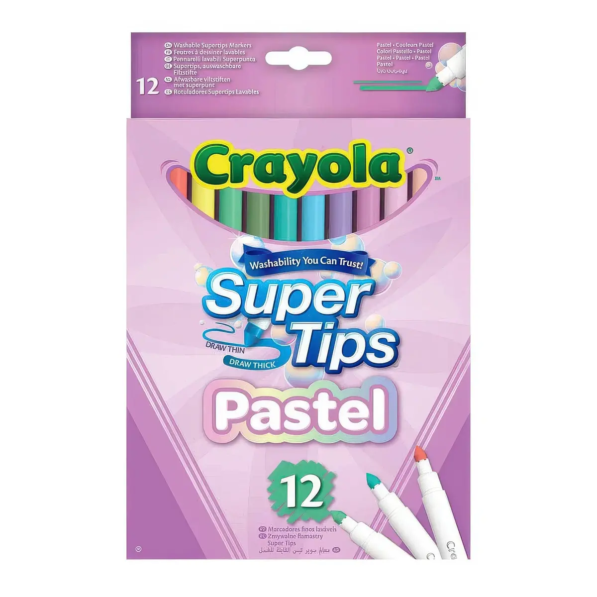 Crayola 12 Bright Supertips Pastel Edition Markers 1