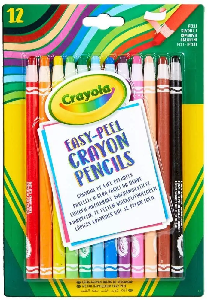 Crayola 12 Easy Peel Crayon Pencils 1