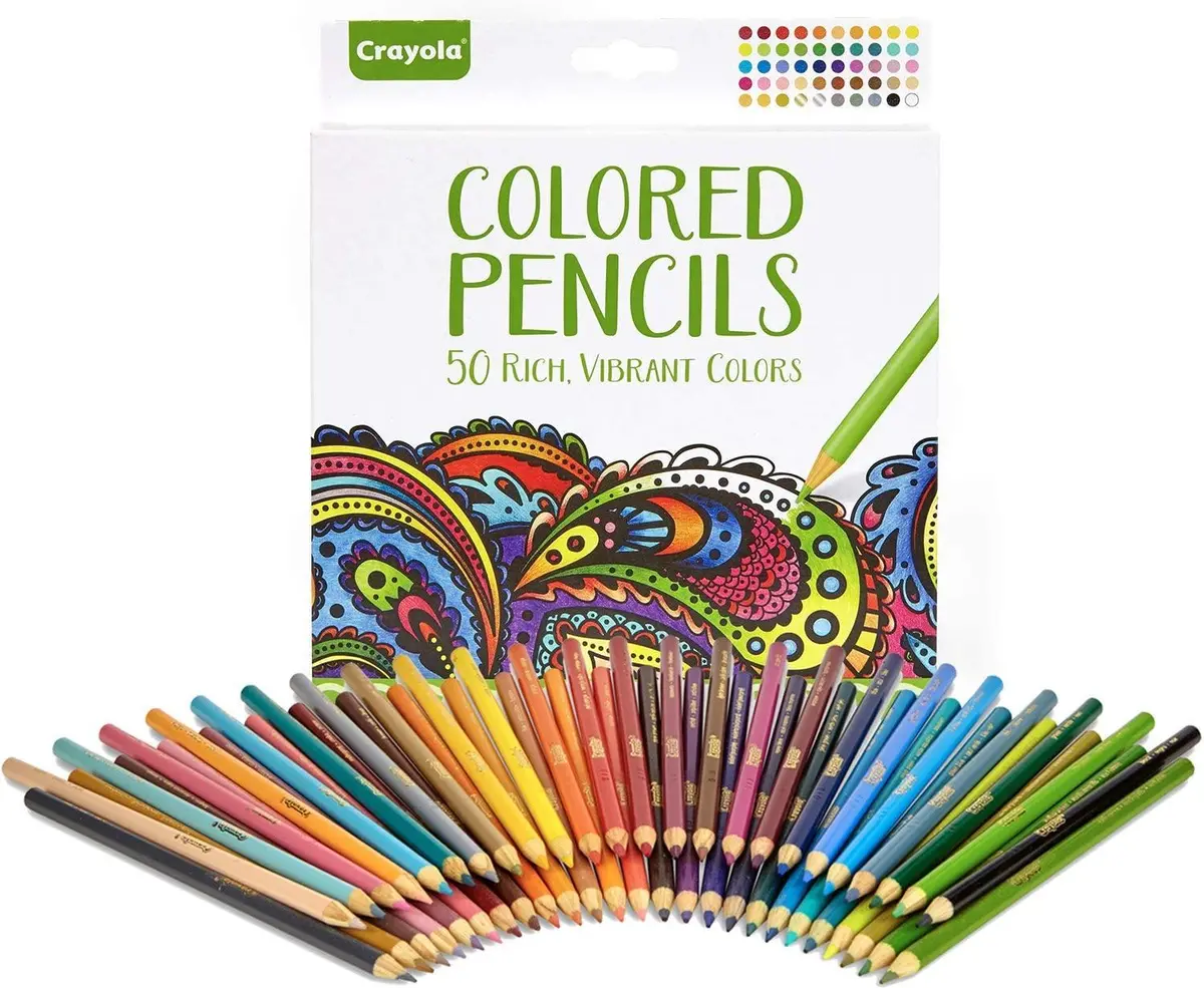 Crayola Colored Pencils 50 Rich Vibrant Colours 1