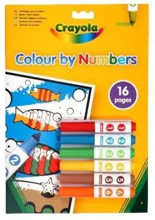 Crayola Colour By Number Mini Markers Pack Of 6 1