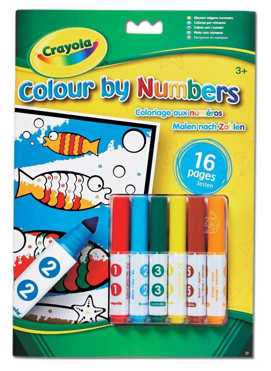 Crayola Colour By Numbers With Markers 1