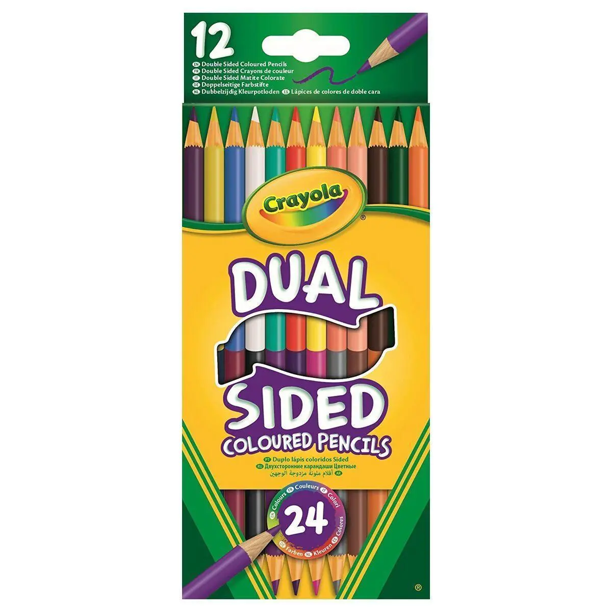 Crayola Dual Sided Coloured Pencils 24 Stationery 1