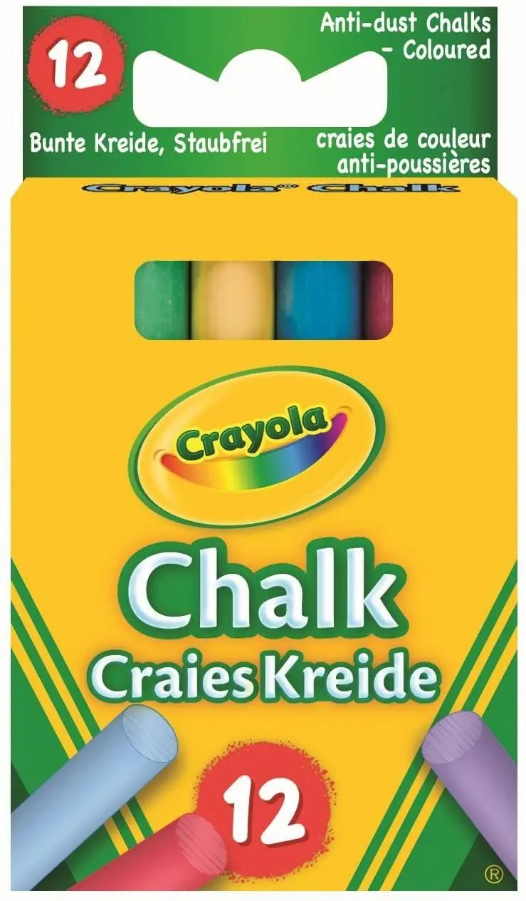 Crayola Multi-Coloured Chalk 12 Pack 1