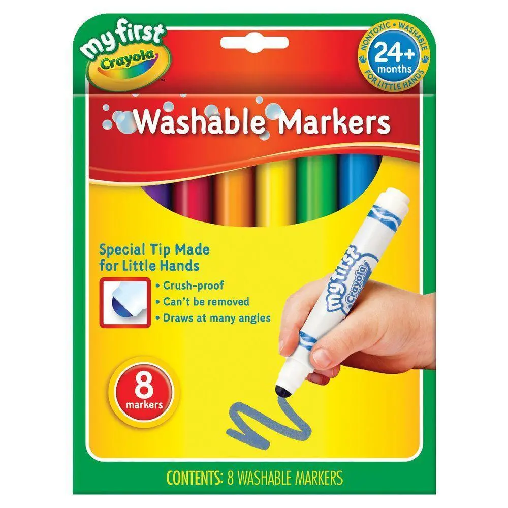 Crayola My First Washable Markers 8 Pack Stationery 1