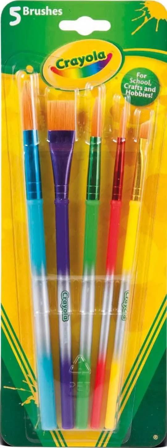 Crayola Pack Of 5 Assorted Paintbrushes 1