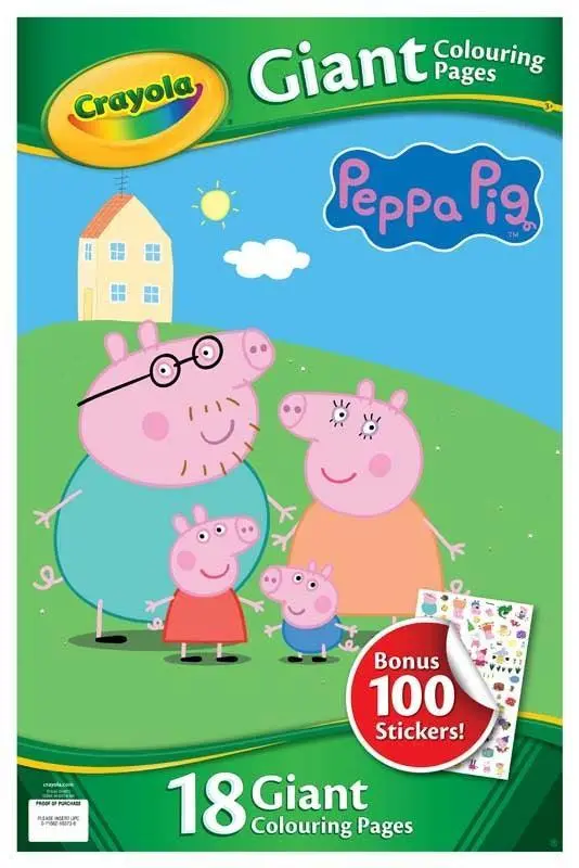 Crayola Peppa Pig Giant Colouring Pages With Stickers 1