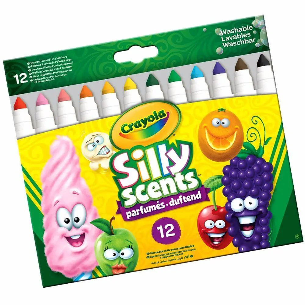 Crayola Silly Scents Broadline Sweet Markers, 12 Colours 1