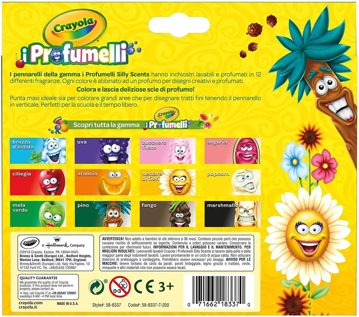 Crayola Silly Scents Broadline Sweet Markers, 12 Colours 2