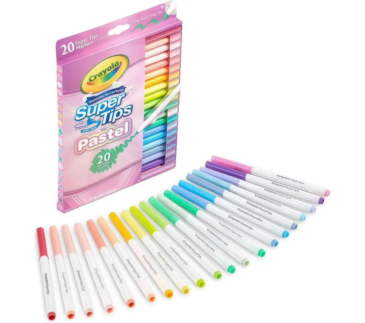 Crayola Washable Super Tips Pastel Markers 20 Count 2