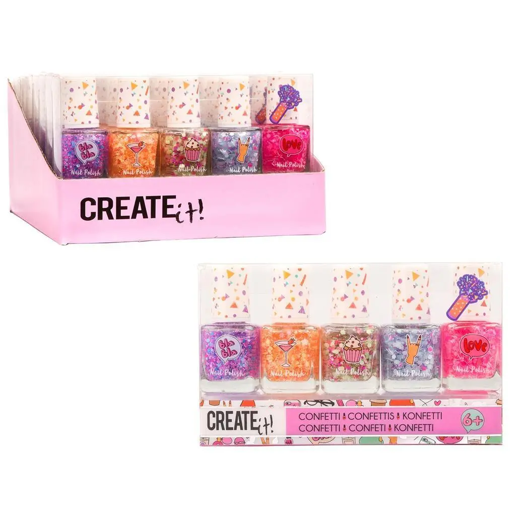 Create It! Confetti Nail Polish - 5 Pack 1