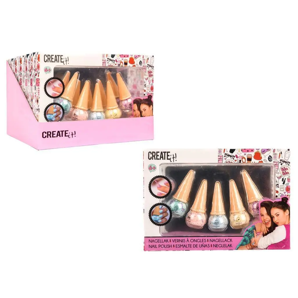 Create It! Nail Polish Ice Cream Cone - 5 Pack 1