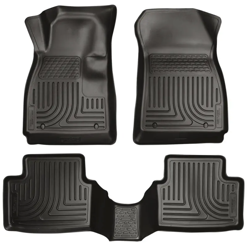 Husky Liners Weatherbeater Floor Liner Combo — Black Set For 2011–2012 Ford Fiesta 1