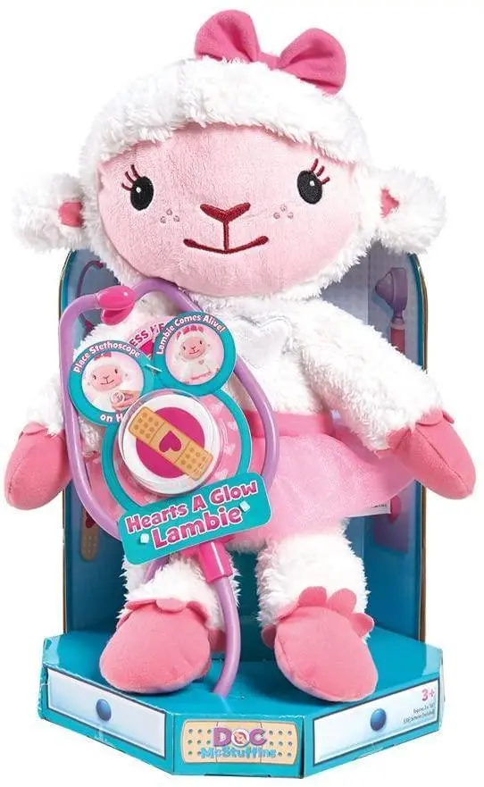 Doc Mcstuffins Disney Doc Mcstuffins Hearts-A-Glow Lambie Soft Toy Interactive 1