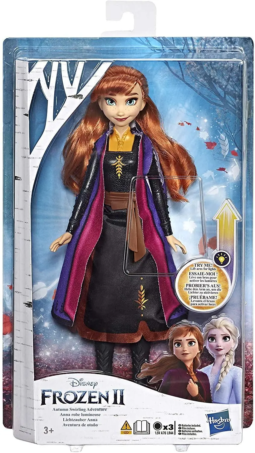 Disney Frozen Anna Autumn Swirling Adventure Fashion Doll That Lights Up 1