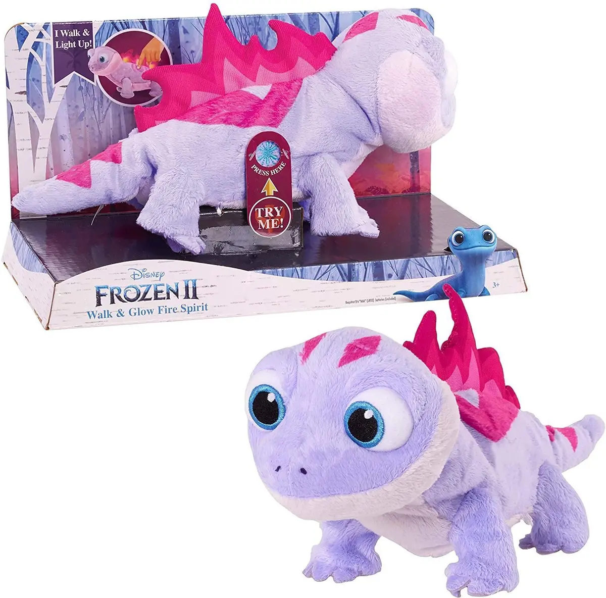 Disney Frozen Ii Walk & Glow Fire Spirit Walking Salamander Soft Toy 1