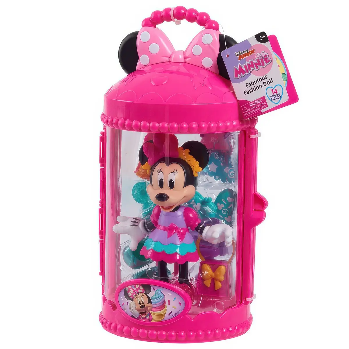 Disney Junior Minnie Mouse Fabulous Fashion Doll With Case - Pink 1