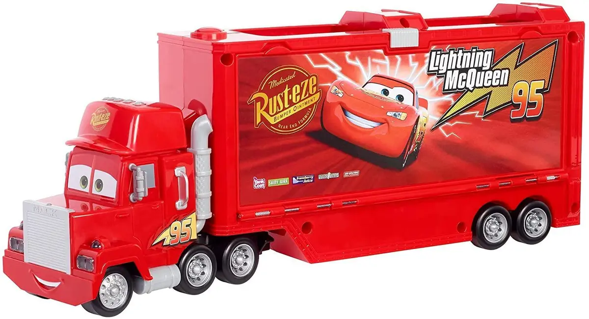 Disney Pixar Cars Mcqueen Track Chat & Haul Mack Lightning Mcqueen's Hauler 1