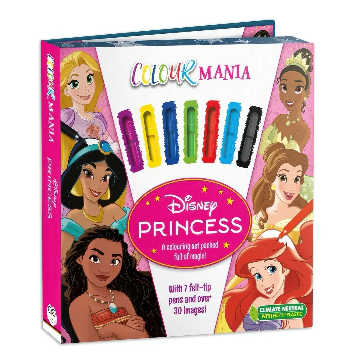 Disney Princess Colourmania Colouring Book And Felt-Tip Pens 1
