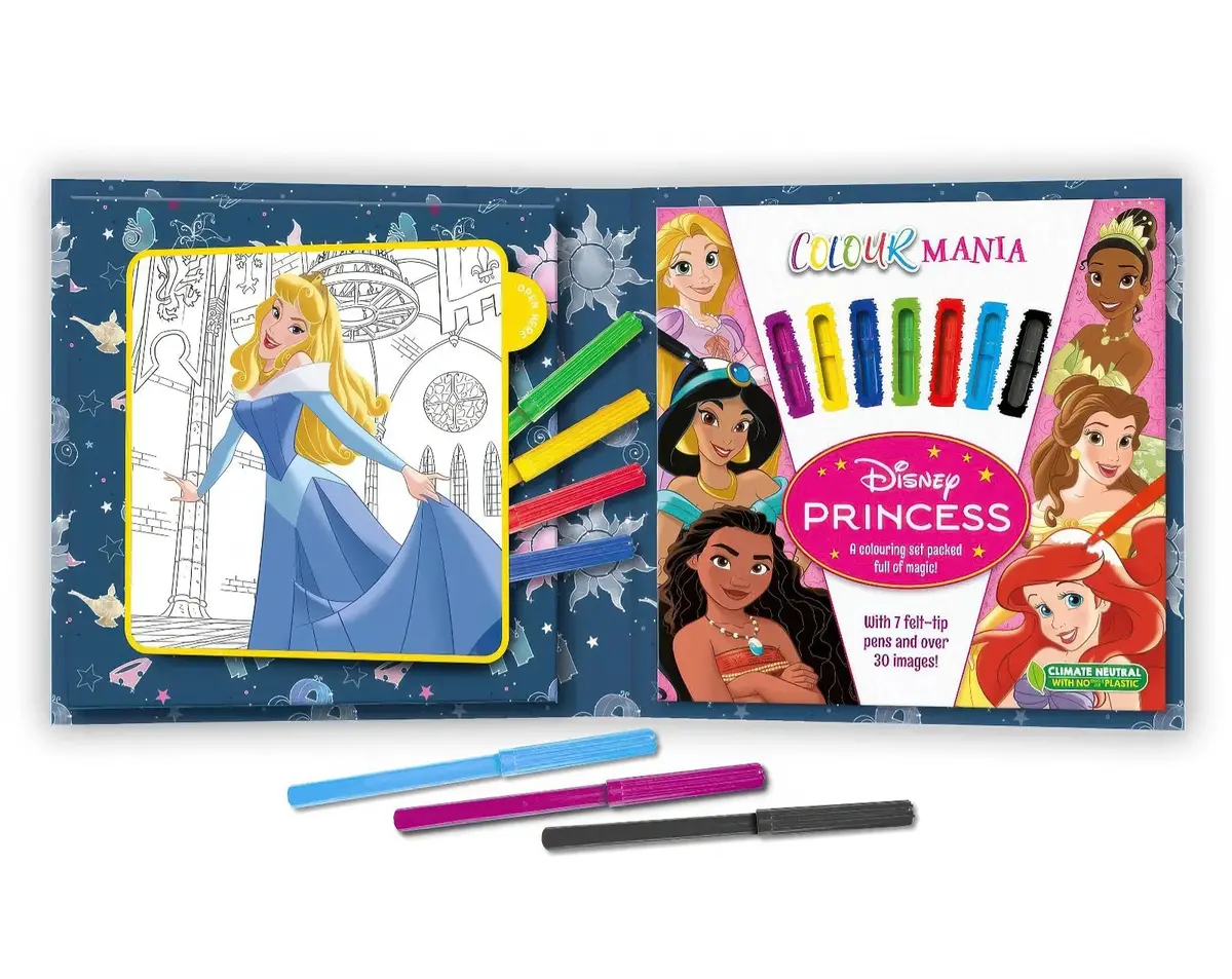 Disney Princess Colourmania Colouring Book And Felt-Tip Pens 2