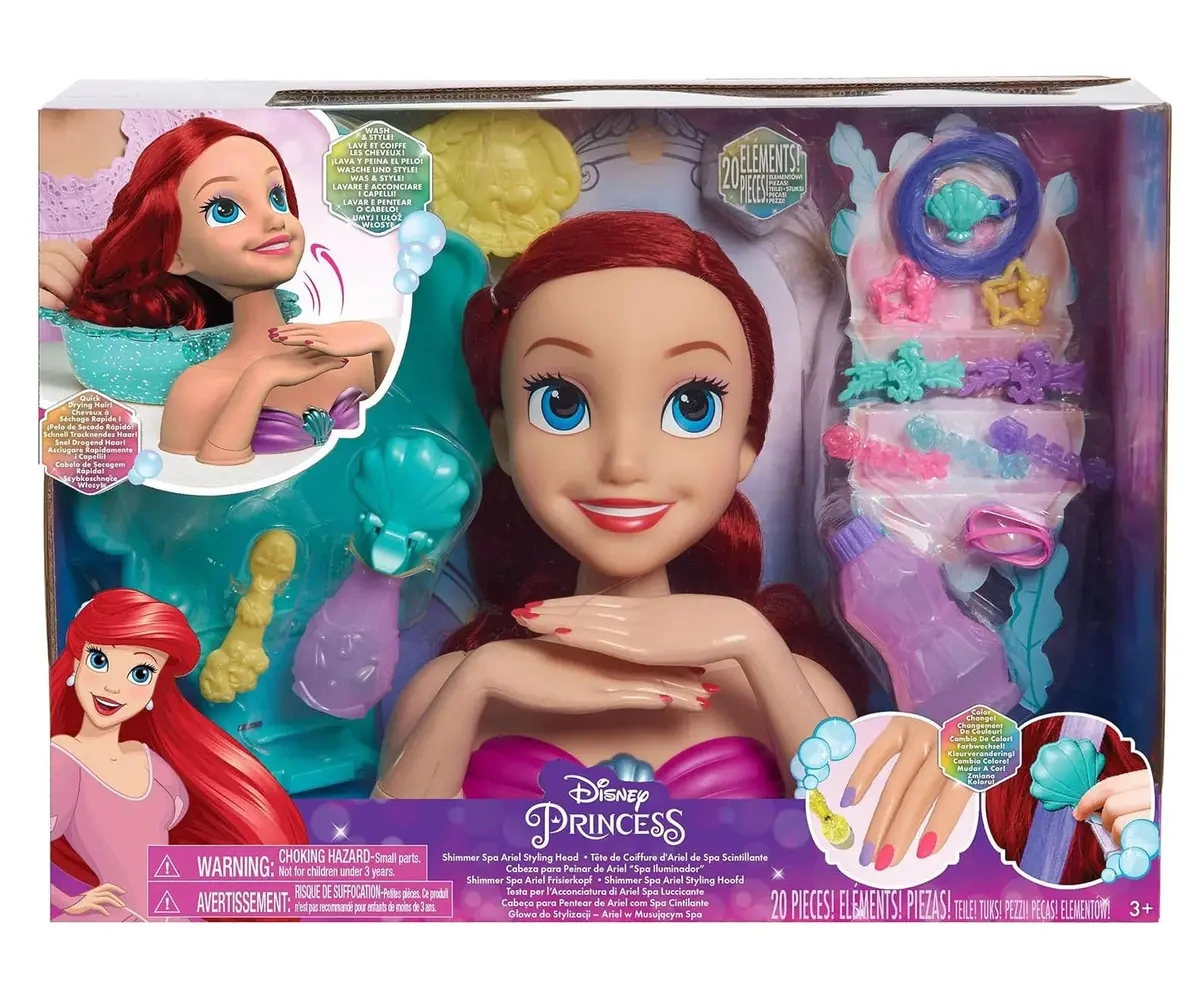 Disney Princess Feature Spa Styling Head - Ariel 1