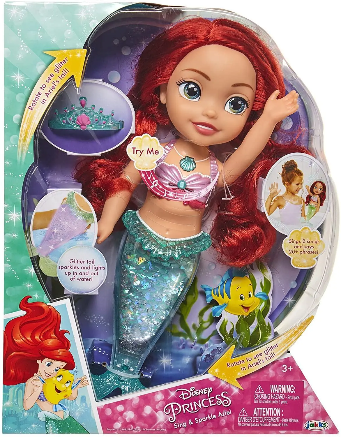 Disney Princess Sing & Sparkle Ariel Doll 35Cm 1
