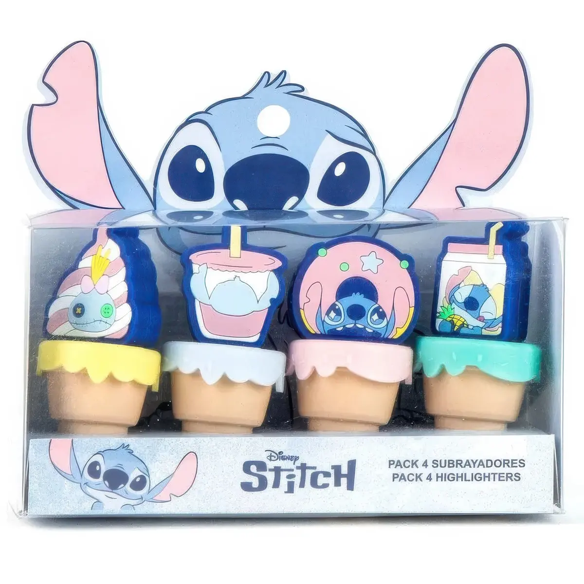 Disney Stitch Ice Cream Cone Highlighters - Set Of 4 2