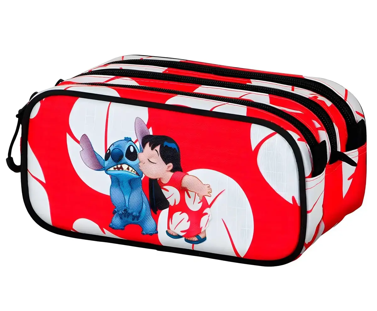 Disney Stitch Kiss Triple Pencil Case 1