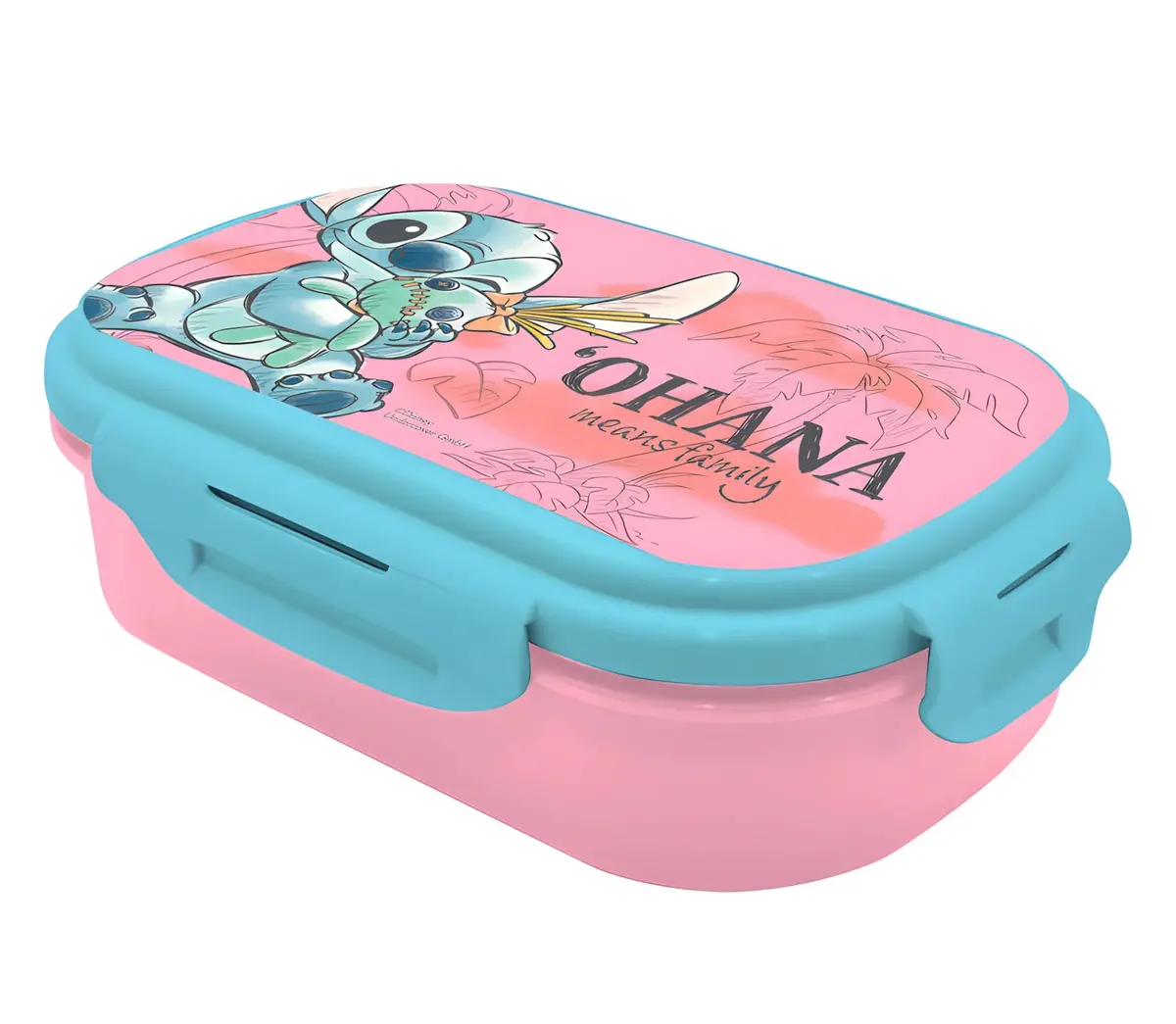 Disney Stitch Lunch Box And Cutlery Set 1