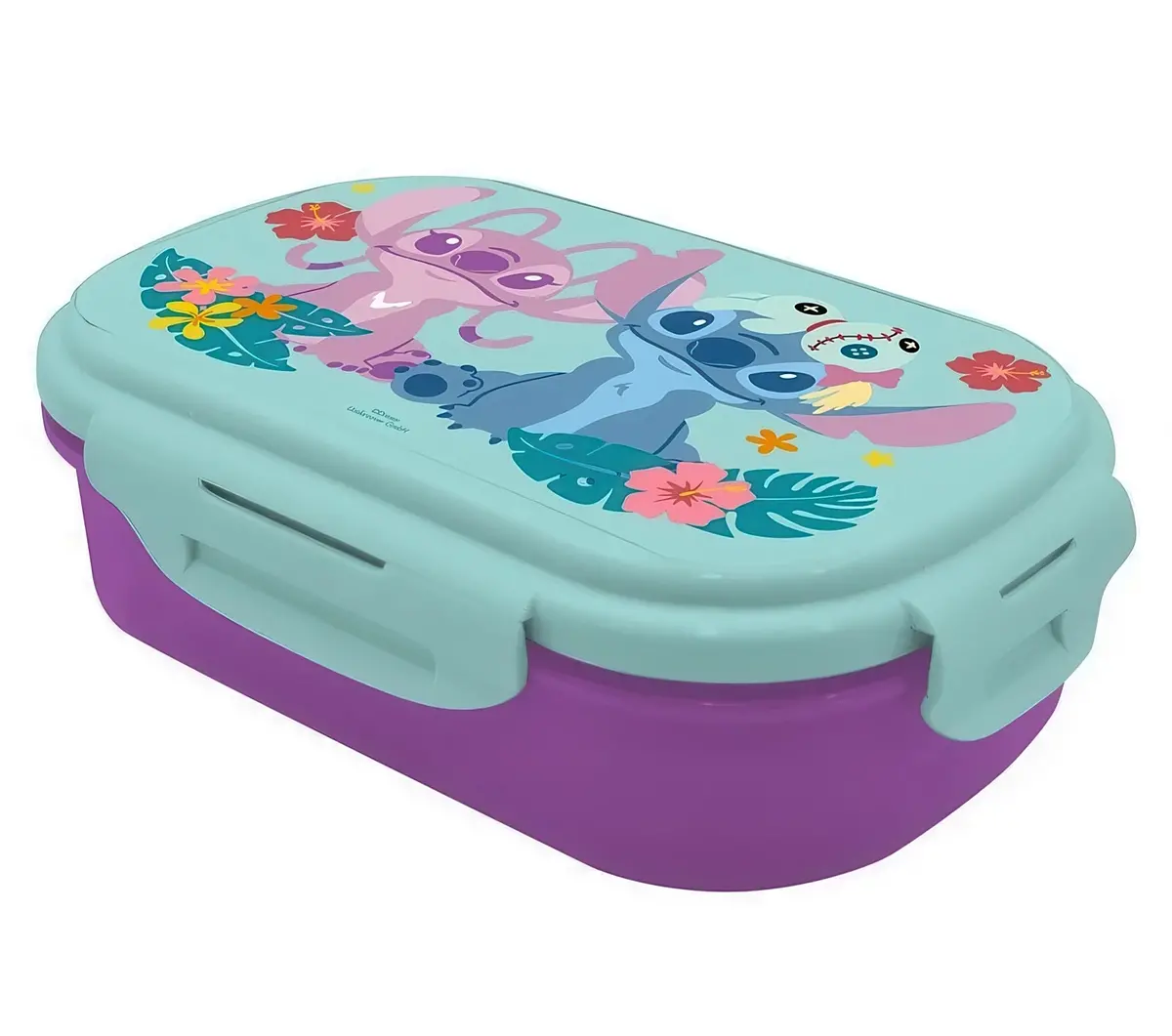 Disney Stitch Lunch Box And Cutlery 1