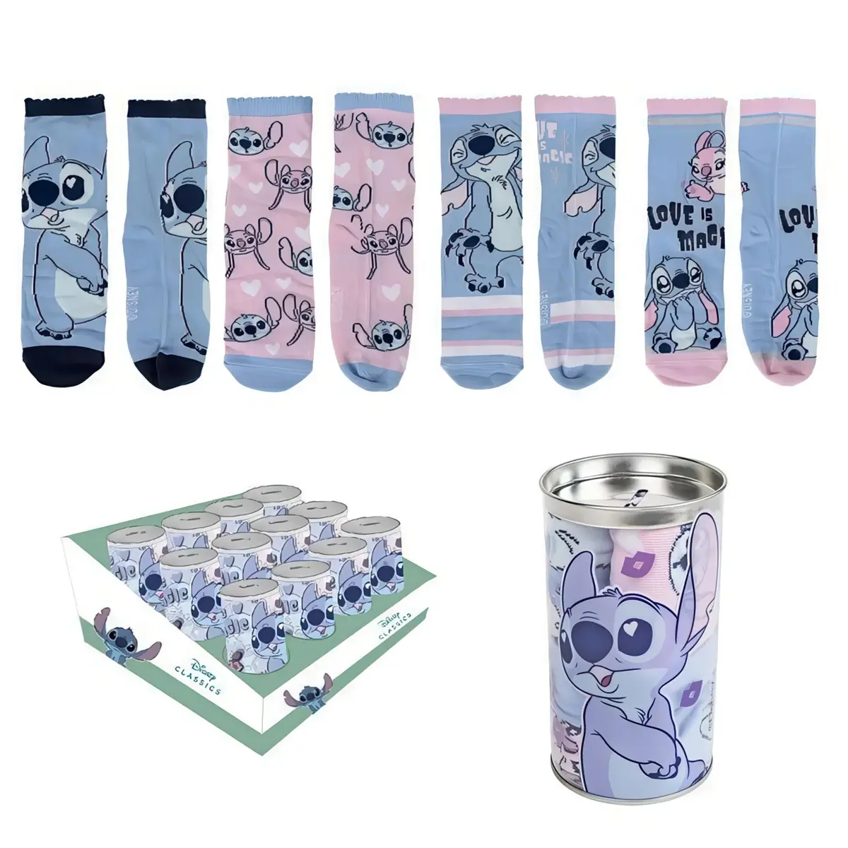 Disney Stitch Pack 4 Assorted Socks 1